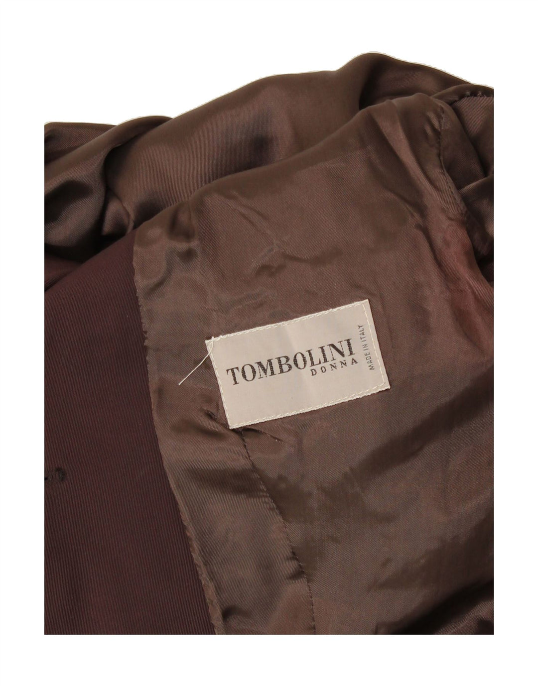 TOMBOLINI Womens 4 Button Blazer Jacket UK 14 Medium Brown Vintage Tombolini and Second-Hand Tombolini from Messina Hembry 