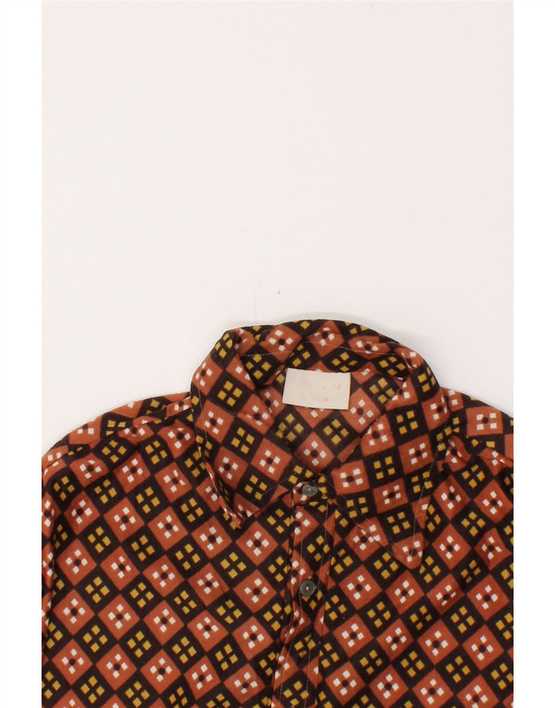 VINTAGE Mens Shirt Medium Brown Argyle/Diamond | Vintage Vintage | Thrift | Second-Hand Vintage | Used Clothing | Messina Hembry 