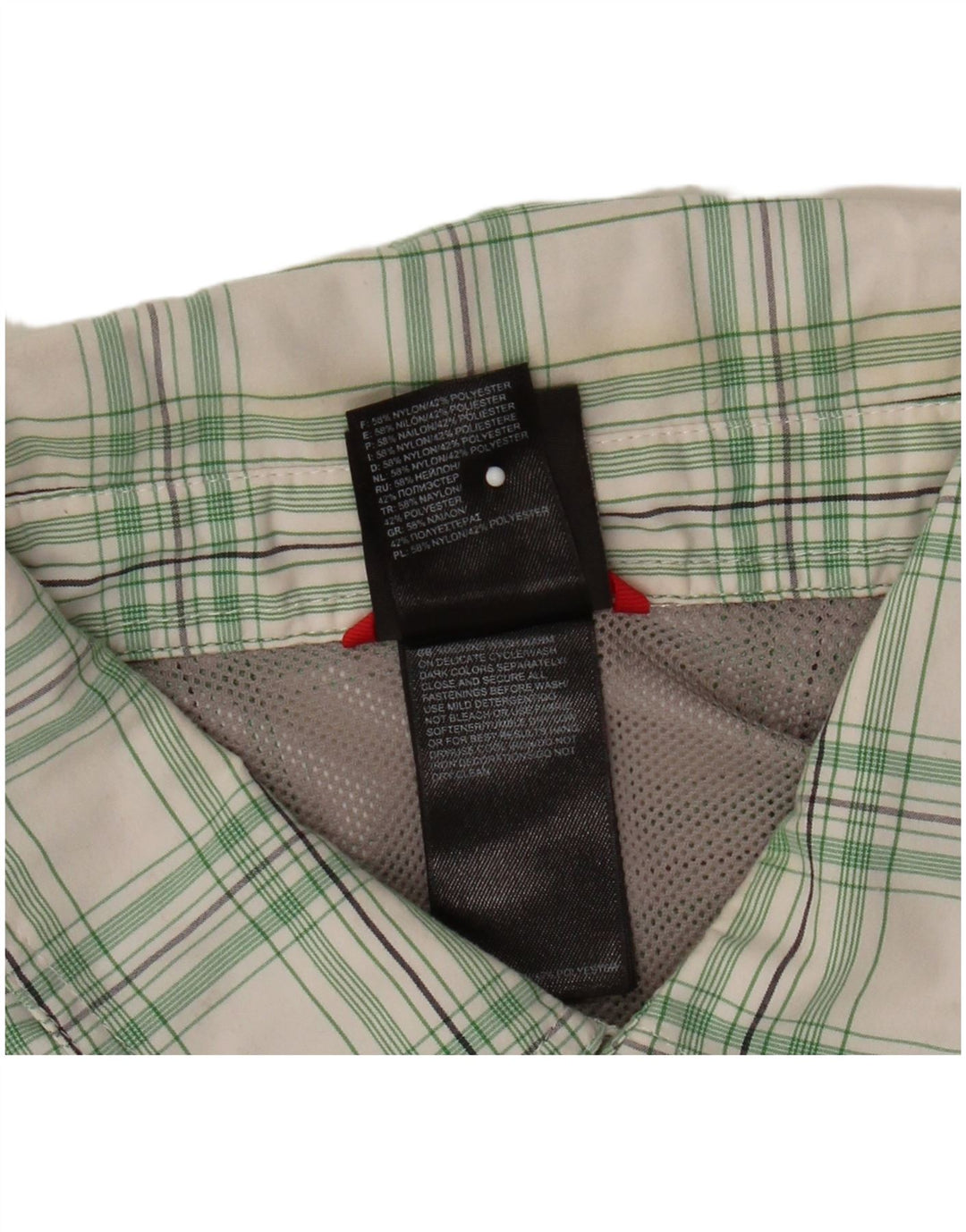The North Face Mens Military Shirt 2XL White Check Nylon