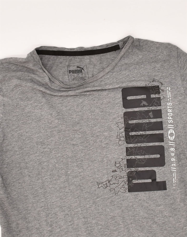 PUMA Boys Graphic T-Shirt Top 13-14 Years Grey | Vintage Puma | Thrift | Second-Hand Puma | Used Clothing | Messina Hembry 