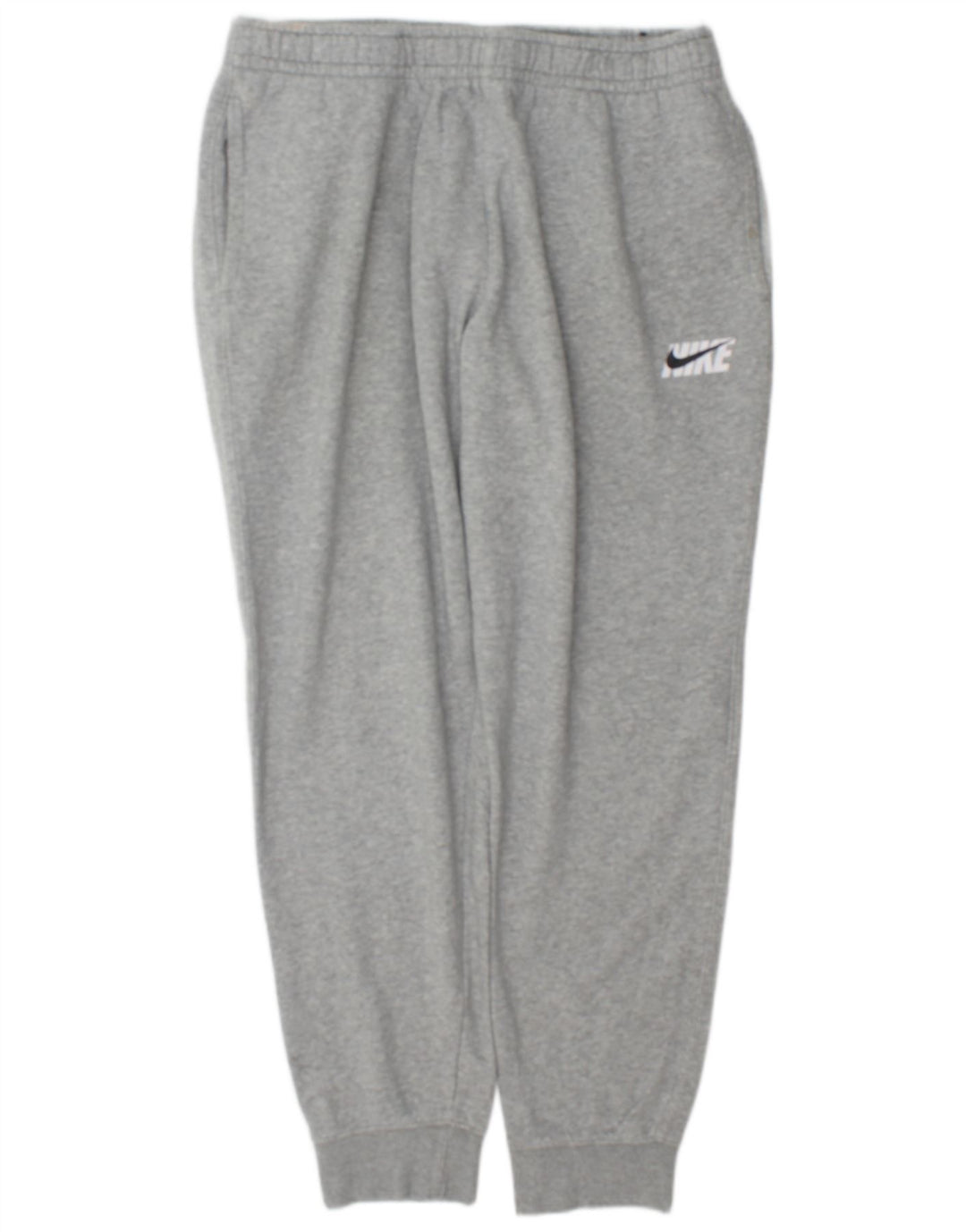 Nike Mens Tracksuit Trousers Joggers Large  Grey Cotton