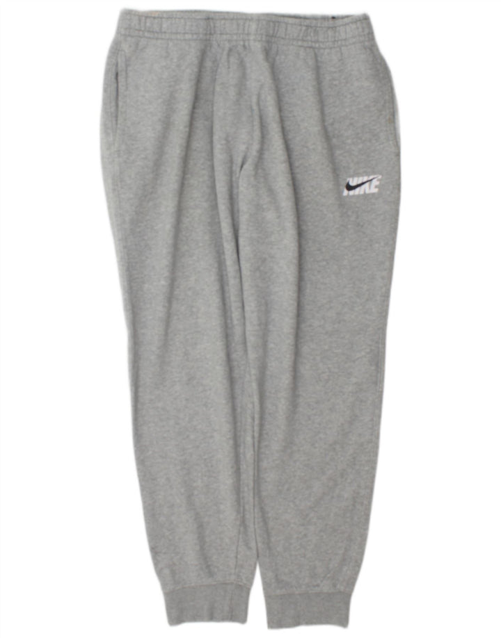 Nike Mens Tracksuit Trousers Joggers Large  Grey Cotton