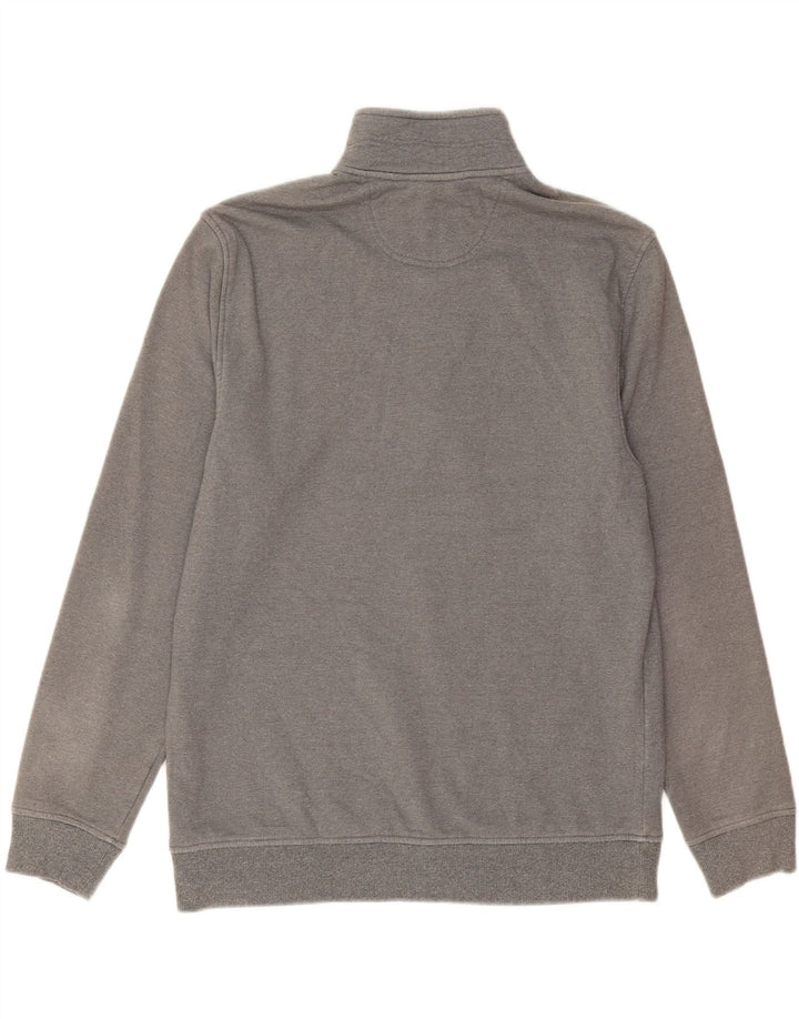 IZOD Mens Zip Neck Sweatshirt Jumper Medium Grey Polyester Vintage Izod and Second-Hand Izod from Messina Hembry 