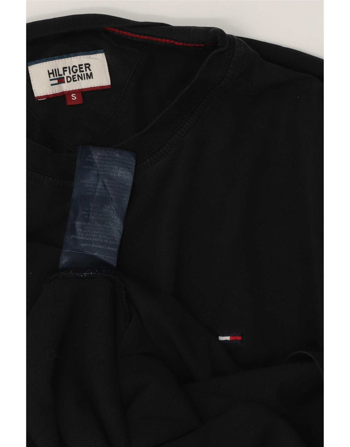 Tommy Hilfiger Mens T-Shirt Top Small Black Cotton