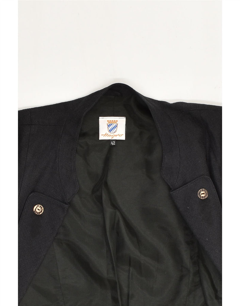 VINTAGE Womens Blazer Jacket EU 42 Large Navy Blue Cotton | Vintage Vintage | Thrift | Second-Hand Vintage | Used Clothing | Messina Hembry 