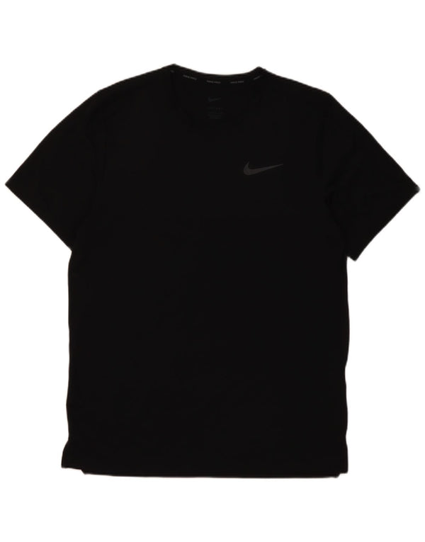 Nike Mens Dri Fit T-Shirt Top Small Black Polyester
