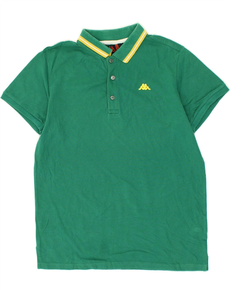 KAPPA Mens Polo Shirt Large Green Cotton | Vintage Kappa | Thrift | Second-Hand Kappa | Used Clothing | Messina Hembry 