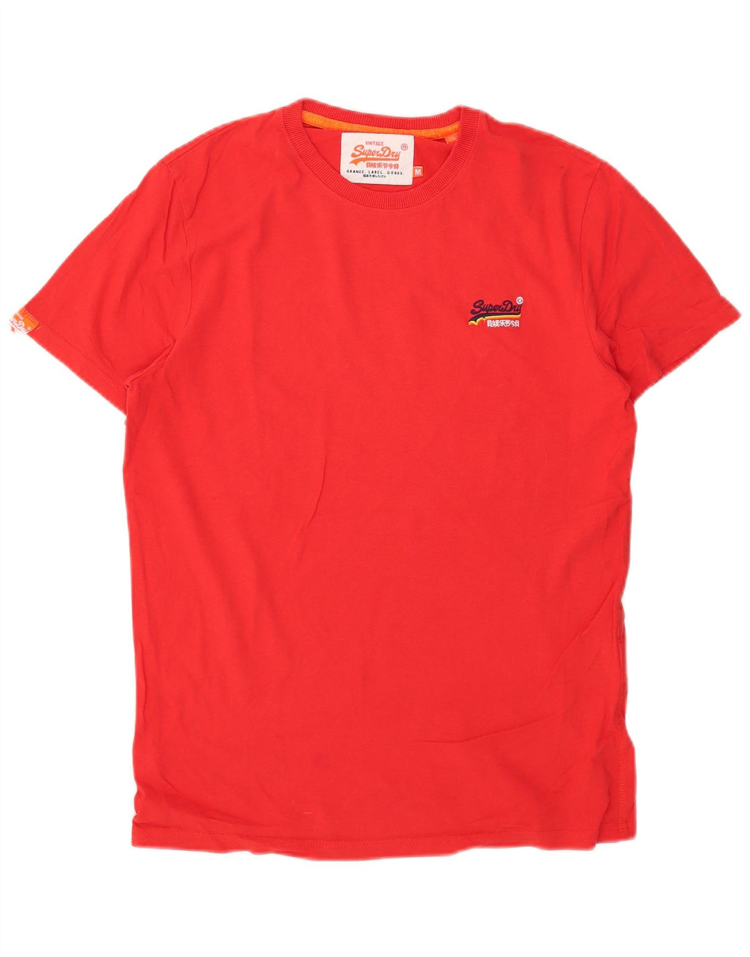 Superdry Mens T-Shirt Top Medium Red Cotton
