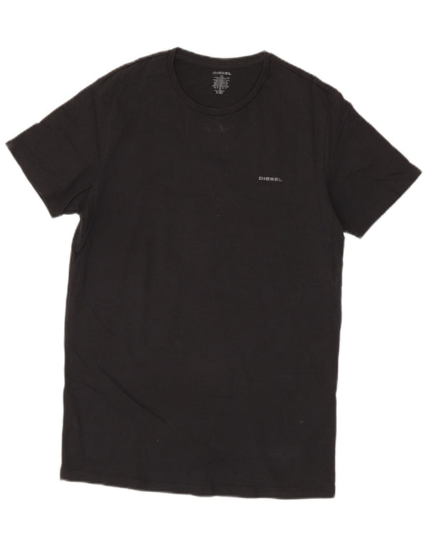 Diesel Mens T-Shirt Top Medium Black Cotton