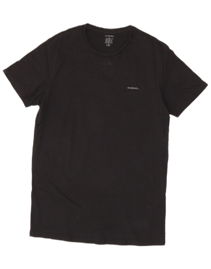 Diesel Mens T-Shirt Top Medium Black Cotton