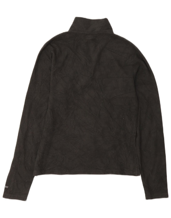 The North Face Womens Loose Fit Zip Neck Fleece Jumper UK 6 XS Grey