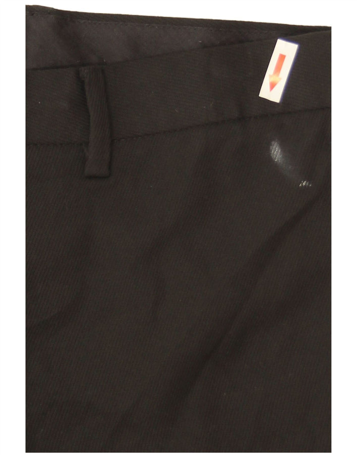 Marks & Spencer Womens Straight Chino Trousers W32 L31 Black Polyester
