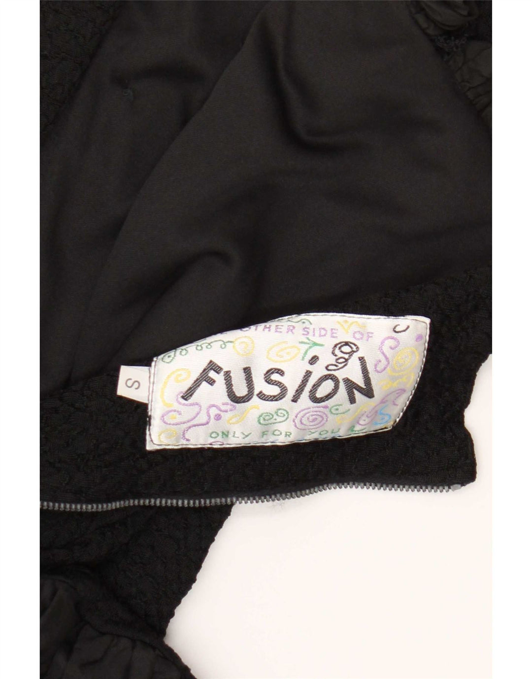 Fusion Womens Strapless Dress UK 10 Small Black Polyester