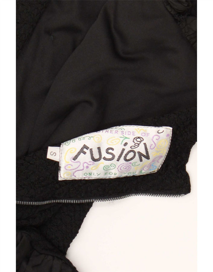 Fusion Womens Strapless Dress UK 10 Small Black Polyester