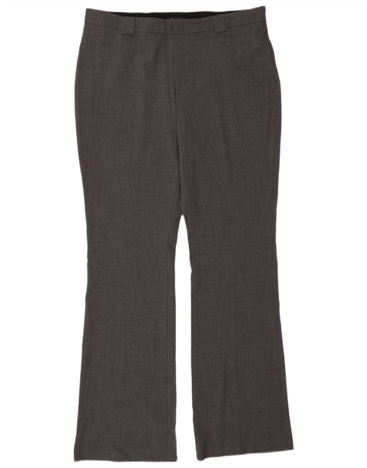 Marks & Spencer Womens Long Suit Trousers UK 16 Large W34 L34 Grey