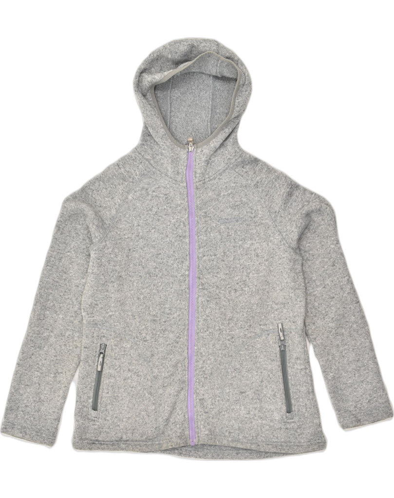 MOUNTAIN WAREHOUSE Womens Hooded Fleece Jacket UK 16 Large Grey Polyester | Vintage Mountain Warehouse | Thrift | Second-Hand Mountain Warehouse | Used Clothing | Messina Hembry 