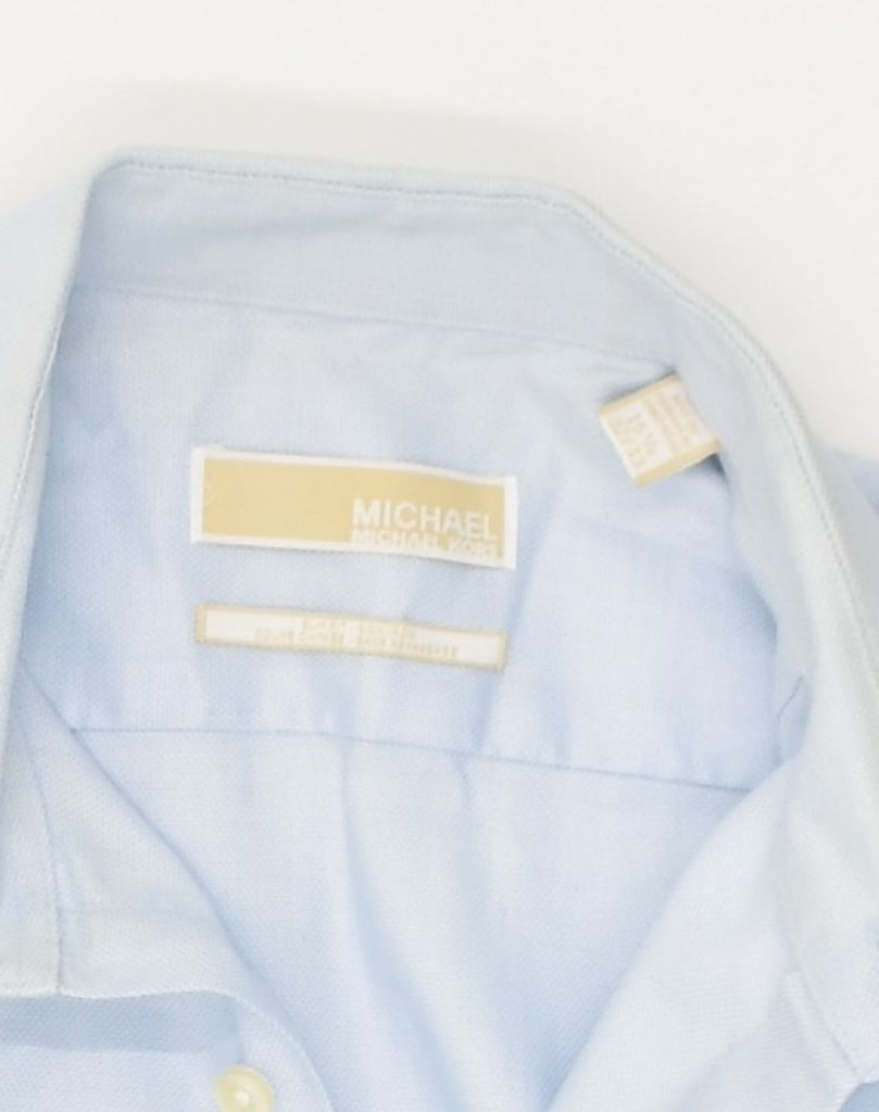 MICHAEL KORS Mens Formal Shirt SIze 15 1/2 Medium Blue Cotton | Vintage Michael Kors | Thrift | Second-Hand Michael Kors | Used Clothing | Messina Hembry 