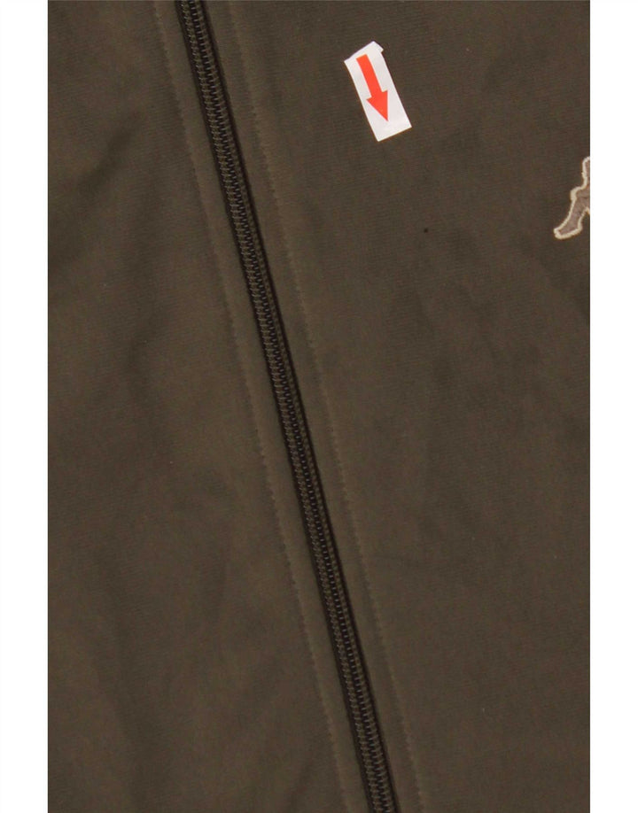 Kappa Mens Tracksuit Top Jacket XL Khaki Polyester