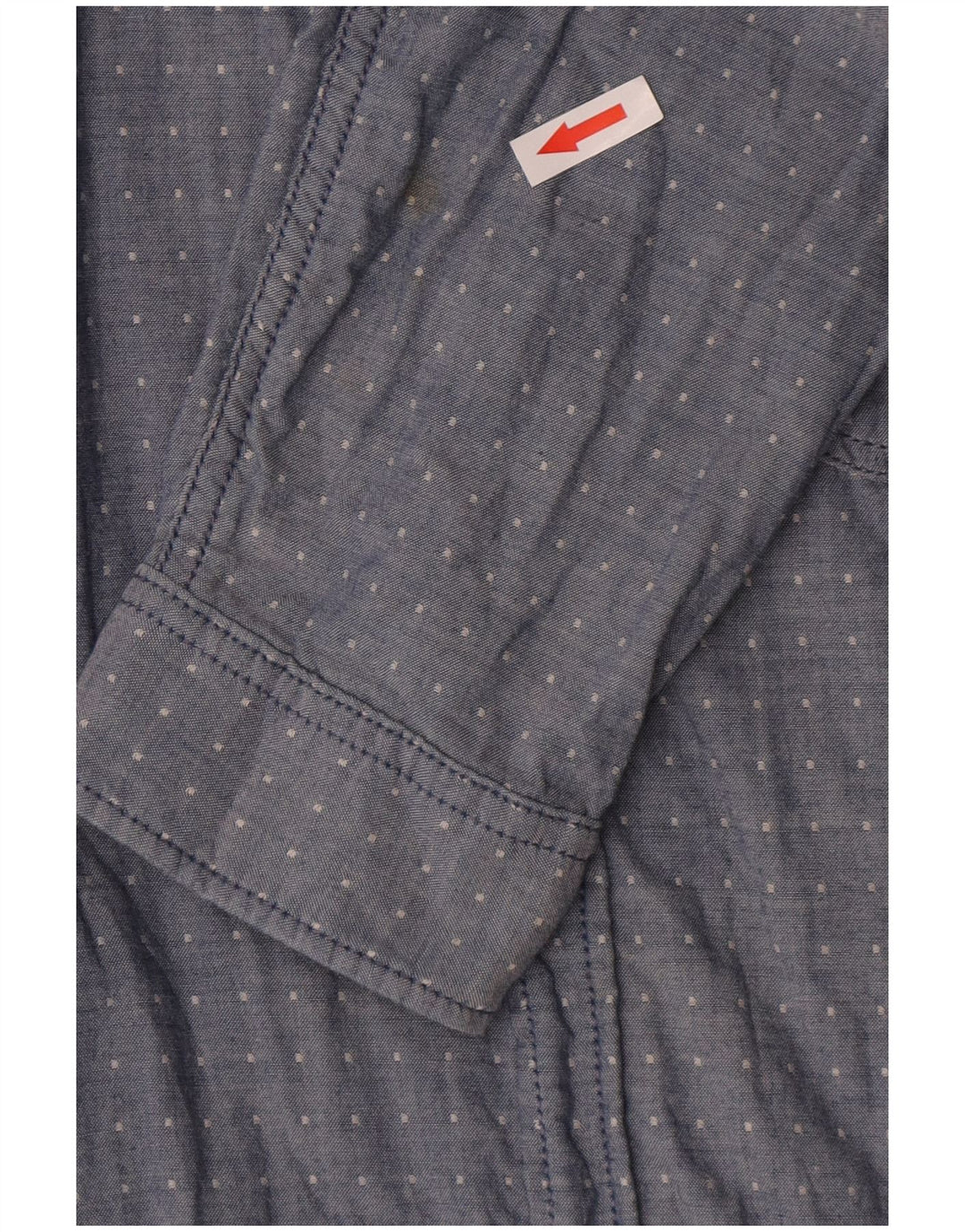 Jack & Jones Mens Shirt Large Blue Spotted Cotton