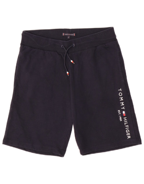 TOMMY HILFIGER Boys Graphic Sport Shorts 15-16 Years  Navy Blue Cotton
