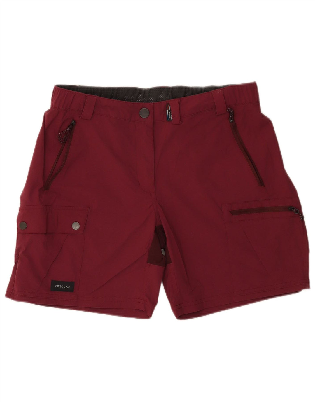 FORCLAZ Womens Cargo Shorts Large W34 Maroon Polyamide