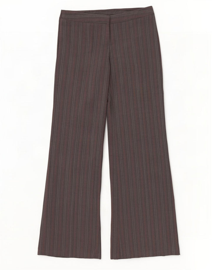 Benetton Womens Stretch Suit Trousers IT 44 Medium W32 L35 Grey Pinstripe
