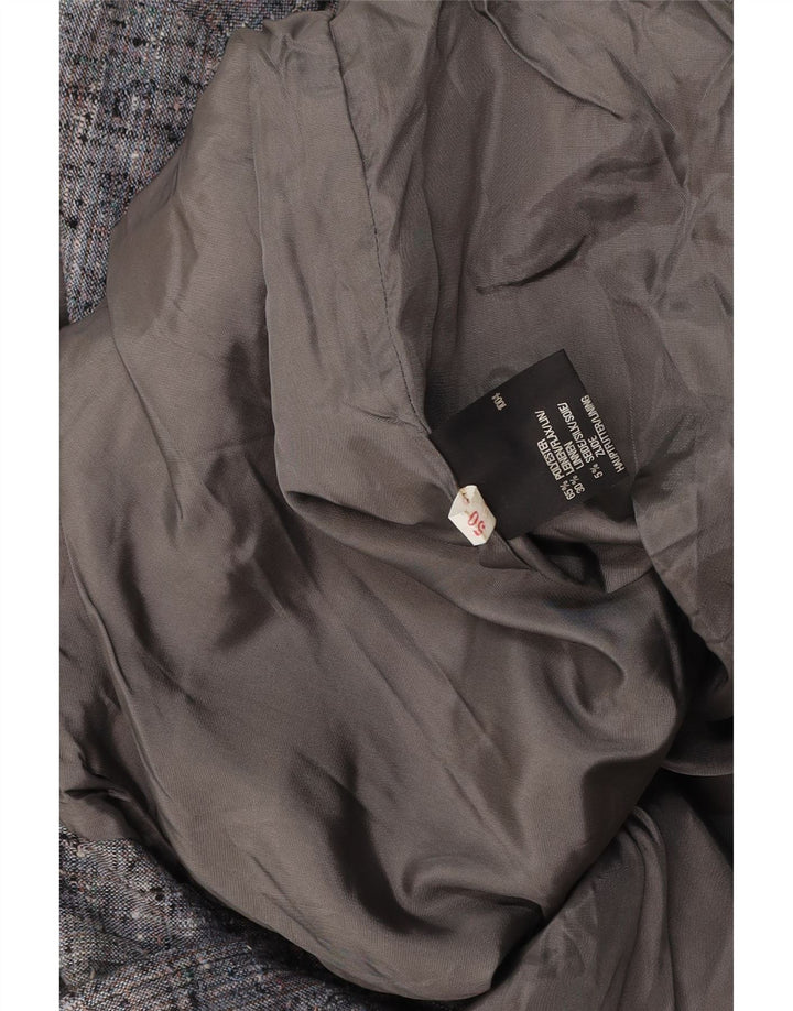 VINTAGE Womens Oversized Bomber Jacket IT 50 XL Grey Flecked Polyester
