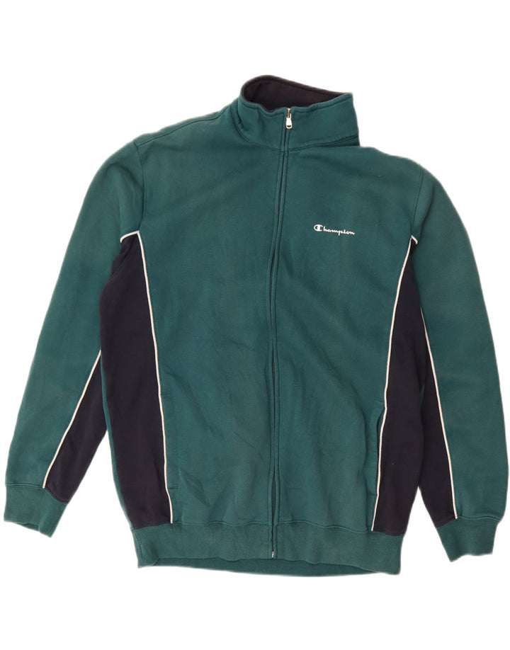Champion Mens Tracksuit Top Jacket 2XL Green Colourblock