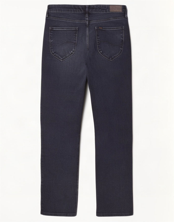 Lee Womens Marion Straight Jeans W28 L26 Navy Blue Cotton