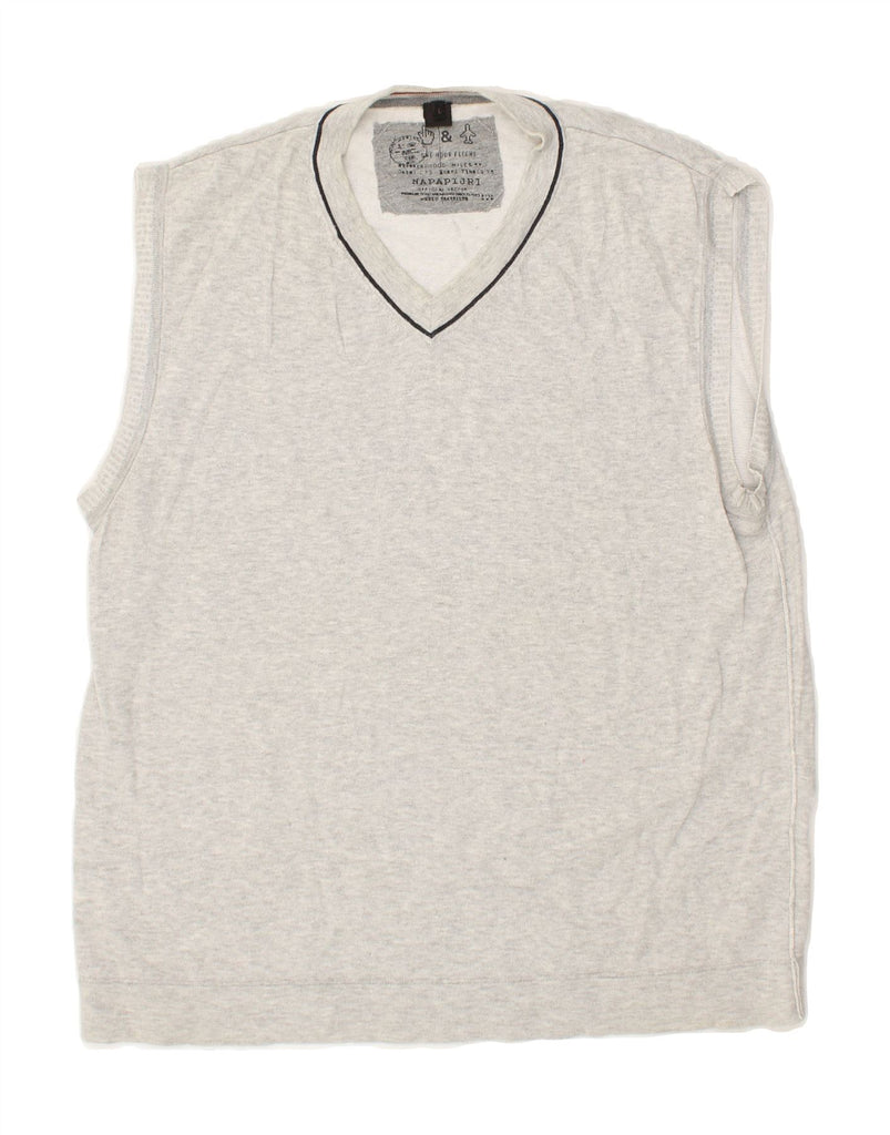 NAPAPIJRI Mens Vest Tank Top Large Grey Cotton Vintage Napapijri and Second-Hand Napapijri from Messina Hembry 