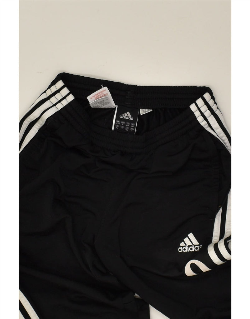 ADIDAS Boys Tracksuit Trousers Joggers 11-12 Years Black Polyester | Vintage Adidas | Thrift | Second-Hand Adidas | Used Clothing | Messina Hembry 