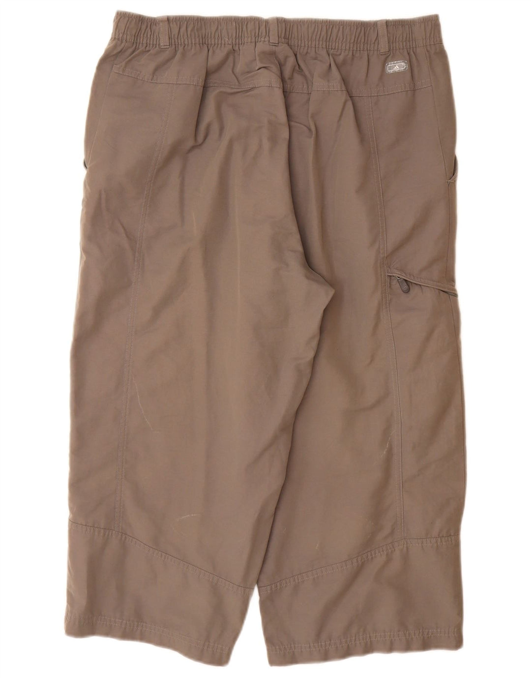 ADIDAS Mens Straight Cargo Capri Trousers Large W34 L20 Grey Cotton