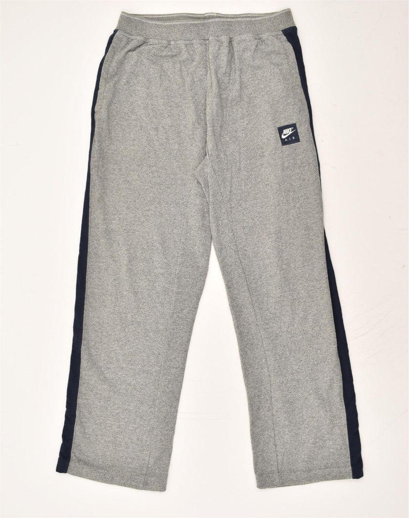 NIKE Mens Tracksuit Trousers Medium Grey Cotton | Vintage Nike | Thrift | Second-Hand Nike | Used Clothing | Messina Hembry 