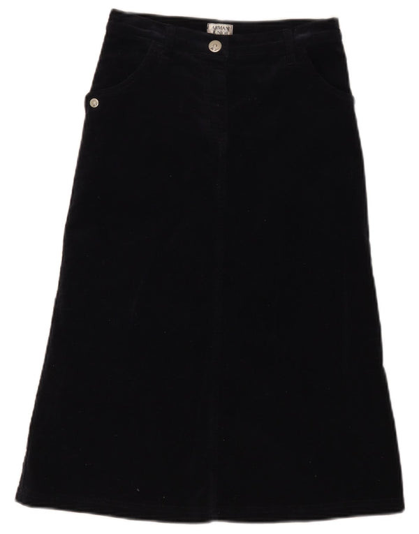 Armani Junior Girls Corduroy Skirt 9-10 Years W22  Navy Blue Cotton