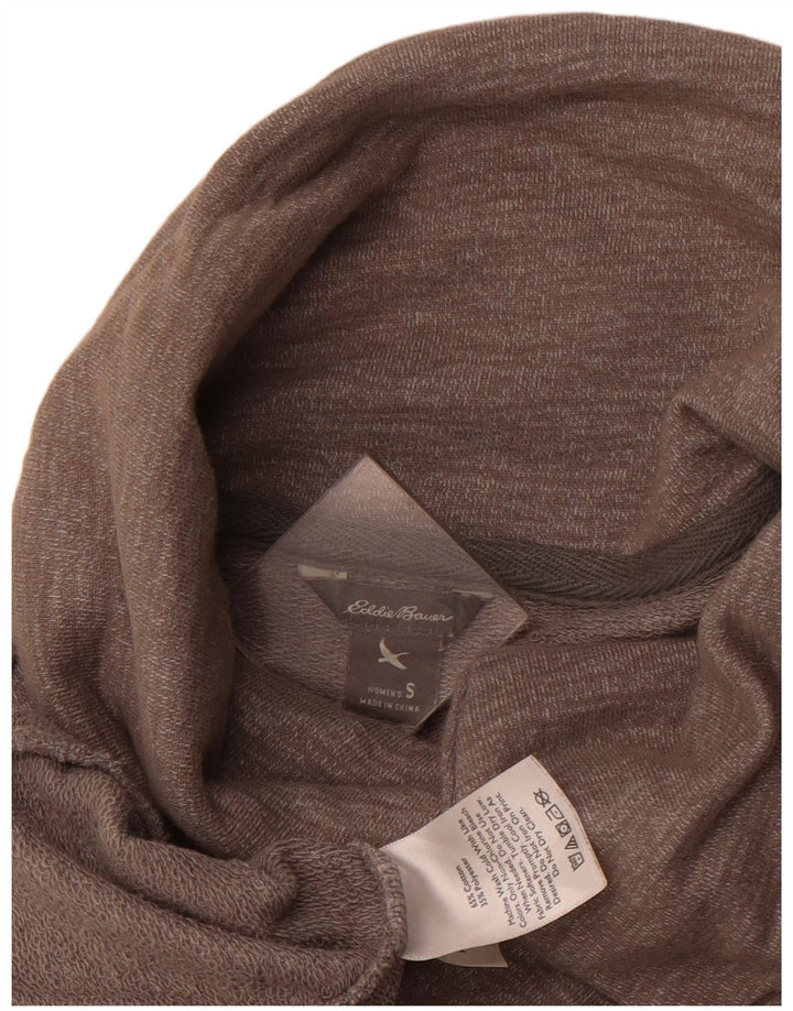 EDDIE BAUER Womens Cardigan Sweater UK 10 Small Grey Cotton