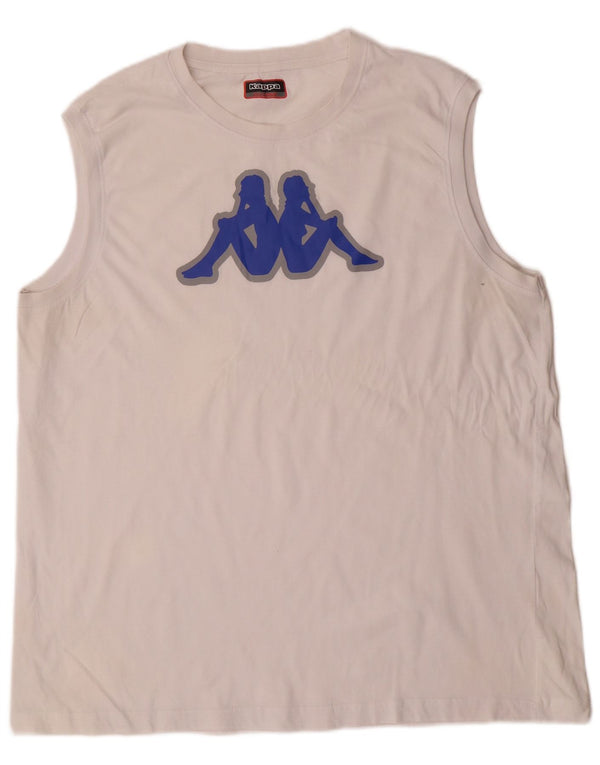 KAPPA Mens Graphic Vest Top 3XL White