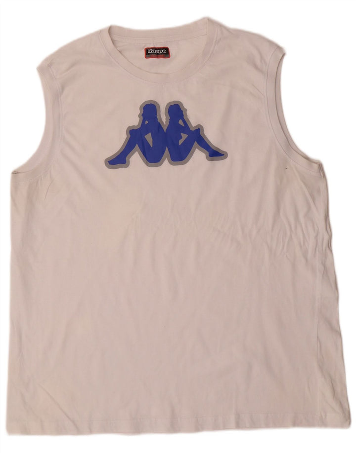 KAPPA Mens Graphic Vest Top 3XL White