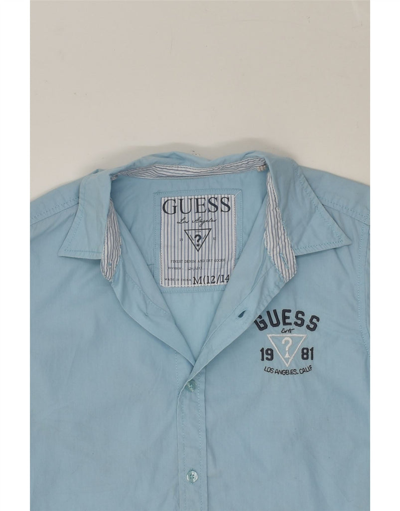 GUESS Boys Shirt 12-13 Years Medium Blue Cotton | Vintage Guess | Thrift | Second-Hand Guess | Used Clothing | Messina Hembry 