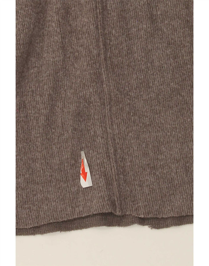 Zara Womens High Waist Wide Leg Trousers UK 14 Medium  Grey Polyester