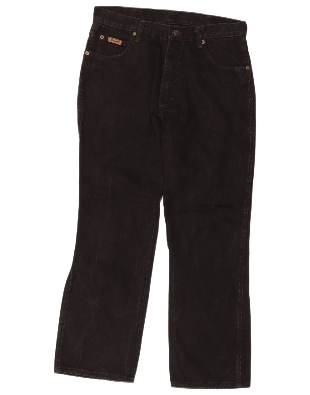 Wrangler Mens Monterey Straight Jeans W34 L30 Black Cotton