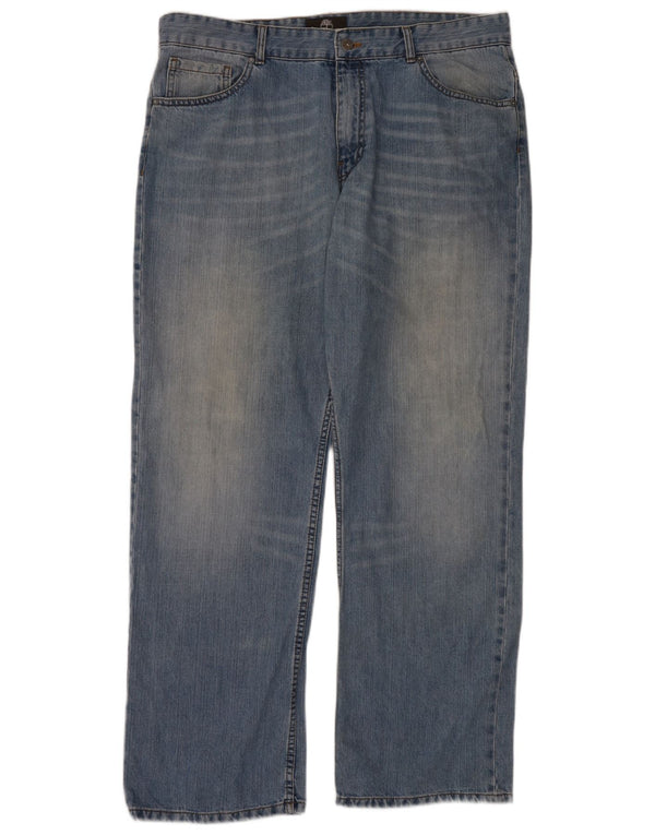 Timberland Mens Straight Jeans W38 L34 Blue Cotton