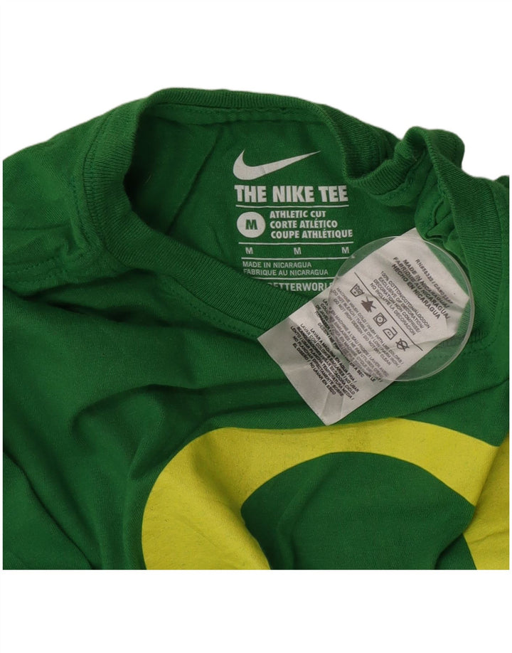 Nike Mens Athletic Cut Graphic T-Shirt Top Medium Green Cotton
