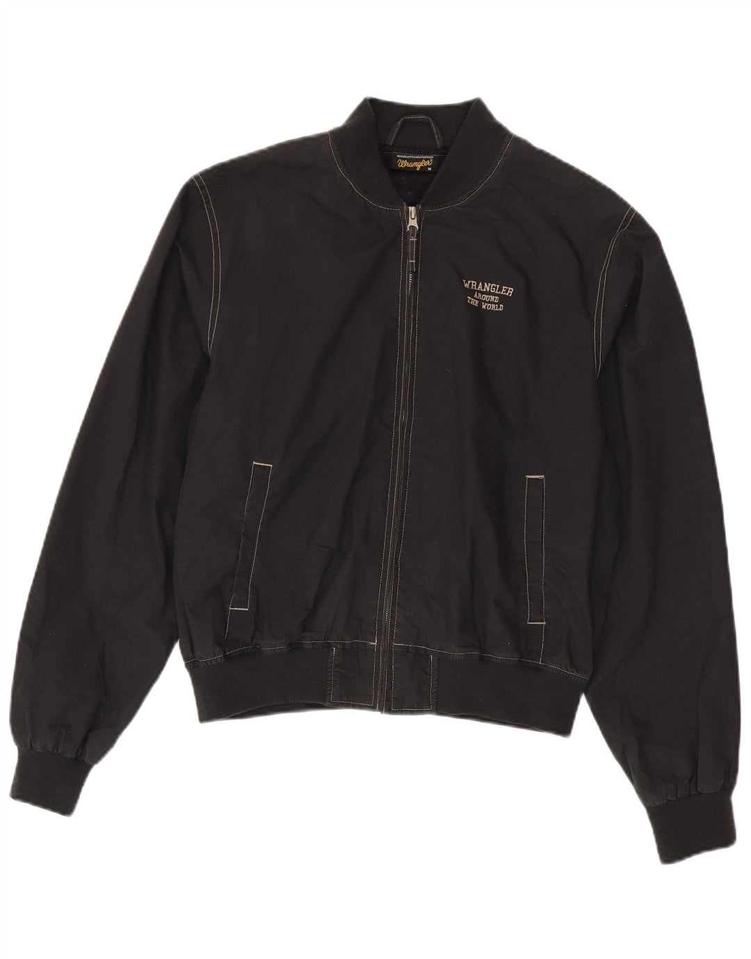 Wrangler Mens Bomber Jacket UK 38 Medium Black