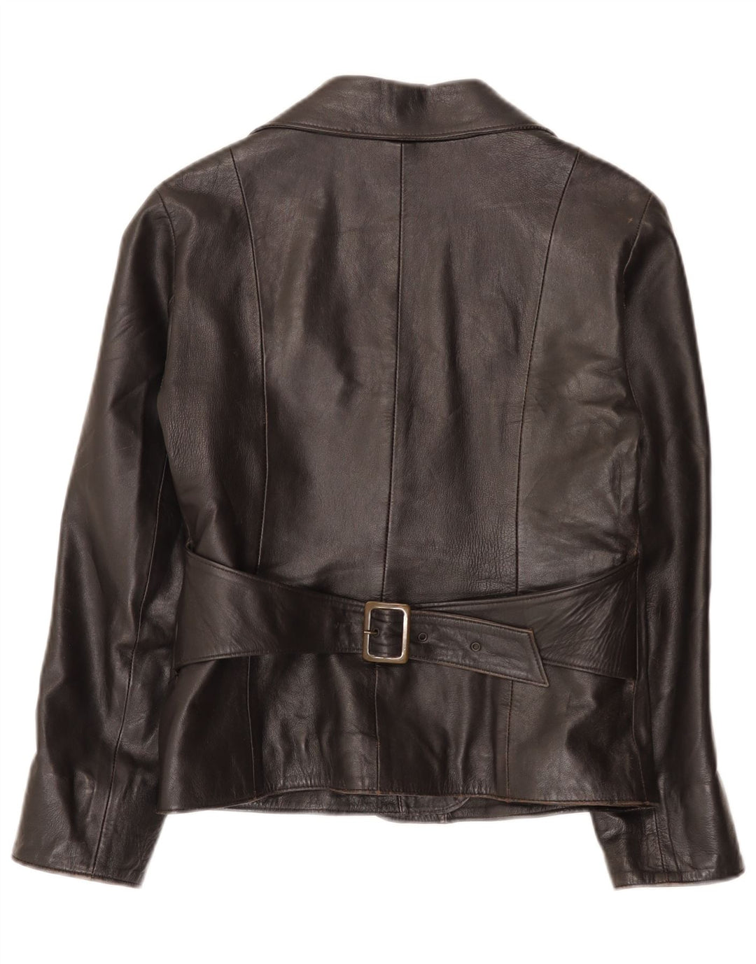Vintage Womens 1 Button Leather Blazer Jacket IT 46 Large Black