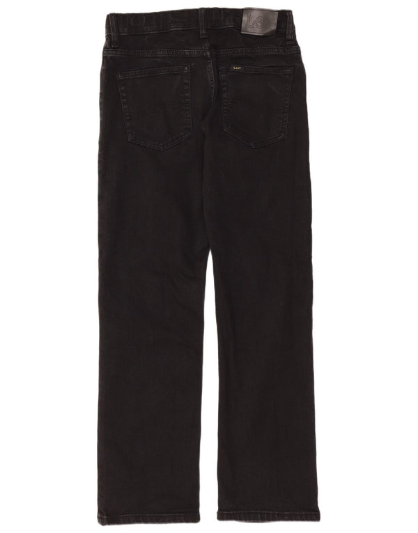 LEE Boys Straight Jeans 13-14 Years W28 L28 Black Cotton