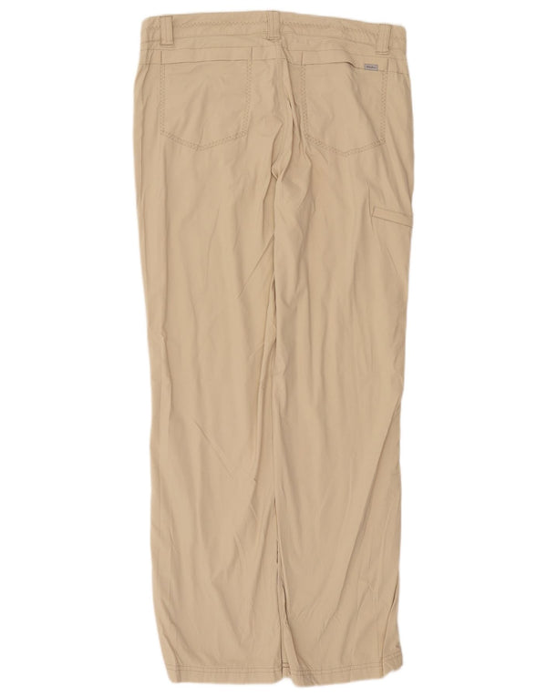 Eddie Bauer Womens Straight Cargo Trousers US 10 Large W34 L31 Beige Nylon