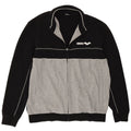 Arena Mens Tracksuit Top Jacket 2XL Black Colourblock Cotton
