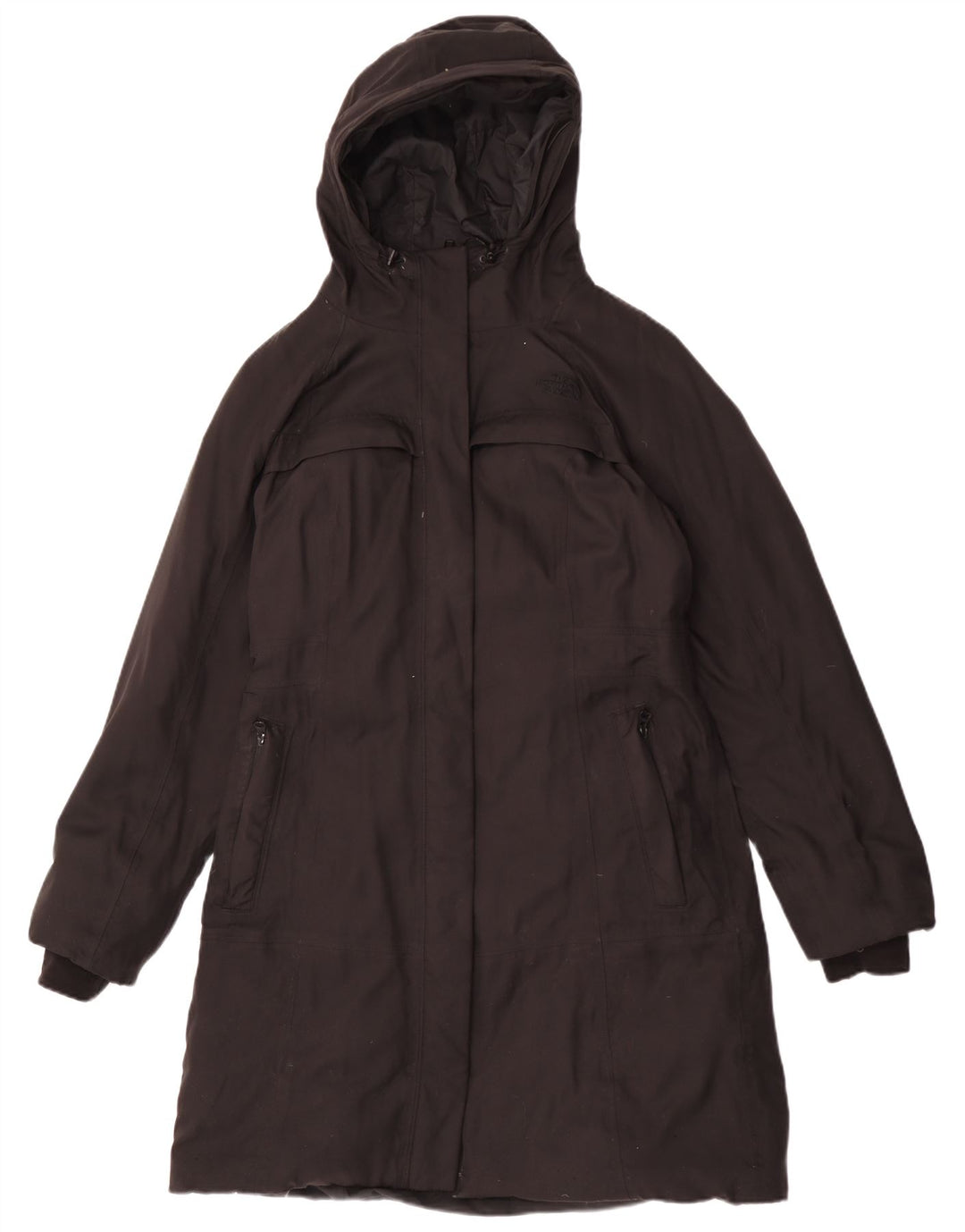The North Face Womens Hooded Padded Coat UK 14 Medium Black Nylon