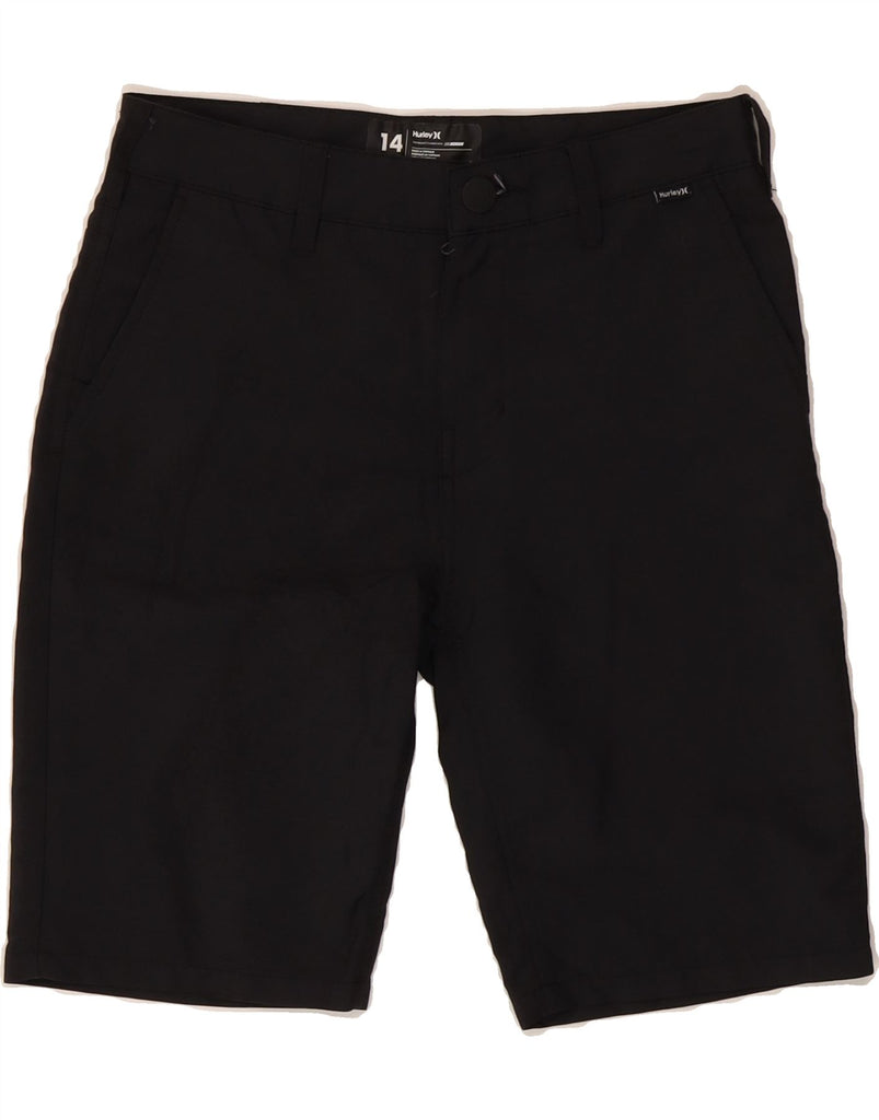 HURLEY Boys Chino Shorts 13-14 Years W26  Black Vintage Hurley and Second-Hand Hurley from Messina Hembry 