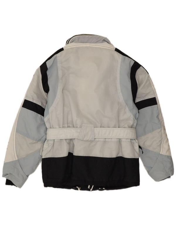 Colmar Womens Hooded Ski Jacket IT 44 Medium White Colourblock Polyamide